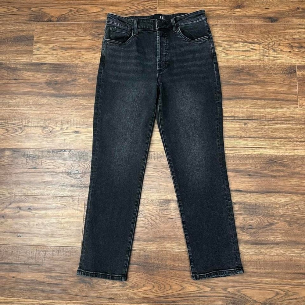 KUT From the Kloth Rosa High Rise Crop Straight Leg Jeans Women 4‎ Denim Preppy
